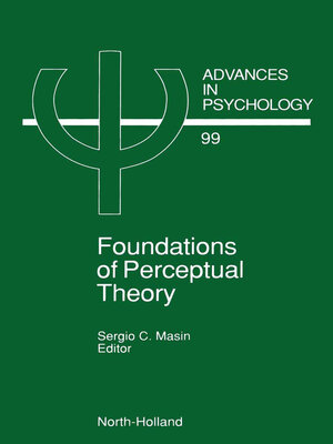 cover image of Foundations of Perceptual Theory